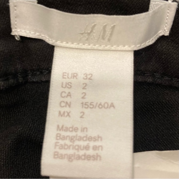H&M Black Star Patterned Women’s Skinny Jeans Super Stretch NWT Size 2 - Picture 10 of 13